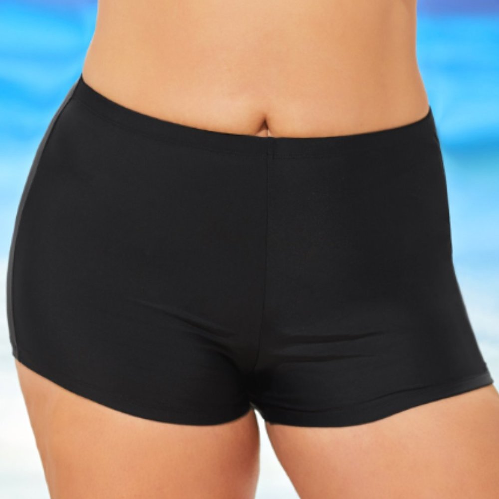 ROTITA Women's Plus Size Black Swimwear Shorts (Shorter), Size 1x NWOT